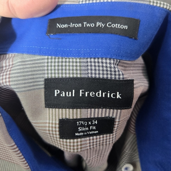 Paul Fredrick Non-Iron Two Ply Cotton Long Sleeve Buttom Down - Picture 6 of 7